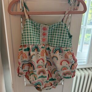 Rainbow Print Kids One Piece